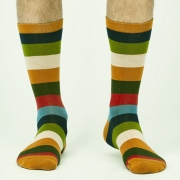 Thought Bio-Katoenen Sokken - Geometric Amber Yellow Comfortabele sokken van bio-katoen